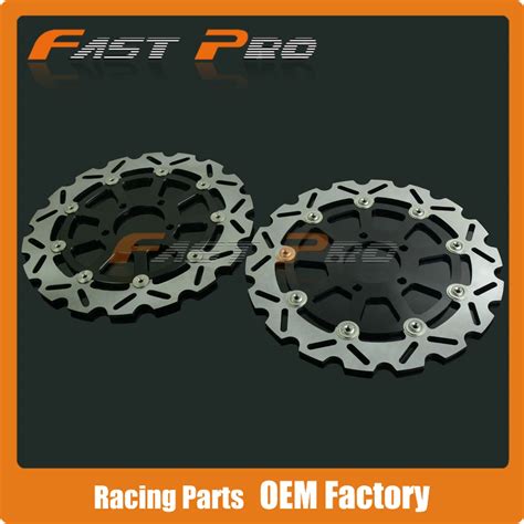 Pair Front Brake Disc Rotor For Kawasaki Klv Suzuki V Strom