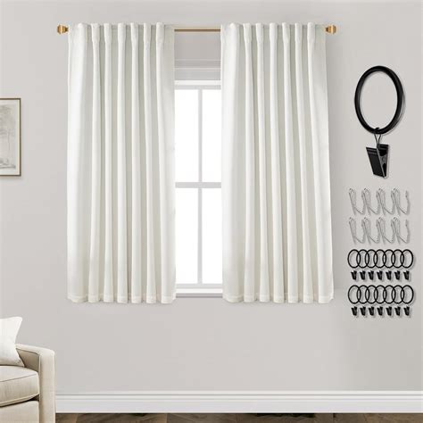 Panelsburg Short Curtains For Windows Bathroomblackout Linen Boho Back Tab Pleated