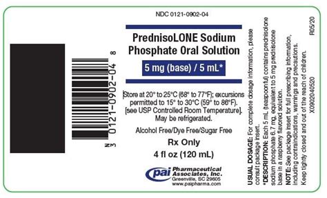 Prednisolone Sodium Phosphate Oral Solution Fda Prescribing