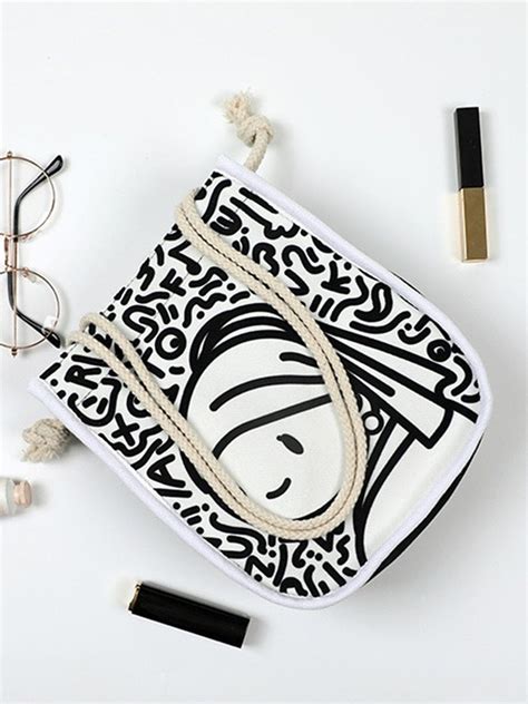 Graffiti Girl Print Crossbody Bag Aelfric Eden