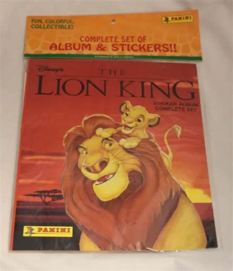 NEW COMPLETE SET UNOPENED Disney Lion King Sticker Album Stickers