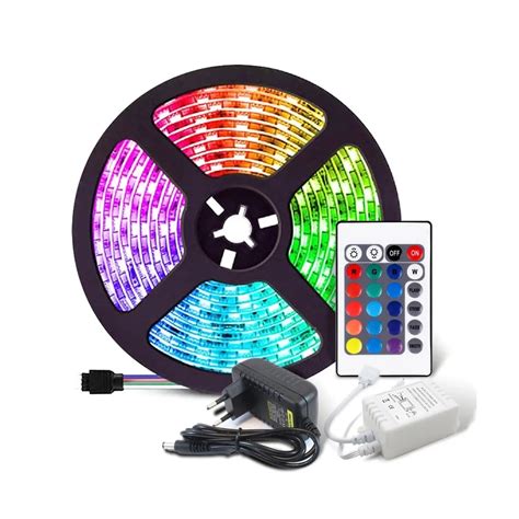 Fita Led Rgb 5050 Rolo 5m 300 Leds Prova Dágua Ip65 Fonte Shopee Brasil