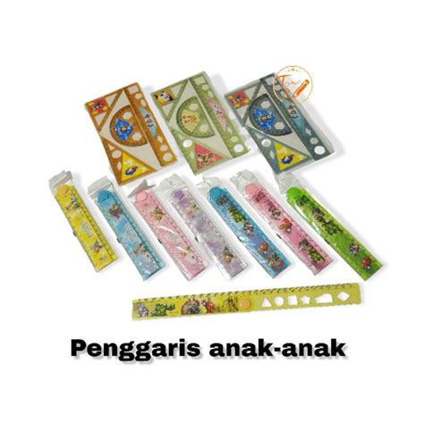 Jual Penggaris Anak Anak Penggaris Lipat Penggaris 1 Set Isi 4