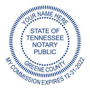 Notary Stamps Round Mobile Self Inking Tennessee Notary Stamp