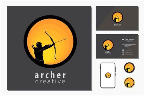 Archer Logo Template Design Vector Emblem Design Concept Creative