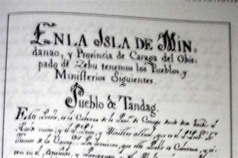Pidjanga Of Mainit Surigao Norte Mainit In 1749