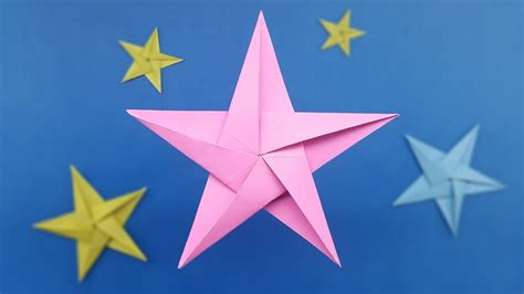 Paper Crafts Instructions How To Make Origami Star Five Pointed Paper ...