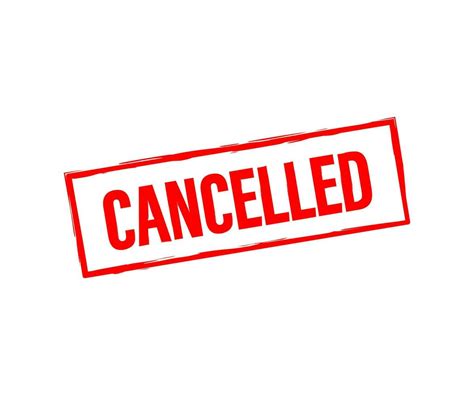 Cancelled Stamp Cancelled Square Grunge Sign Vector Stock