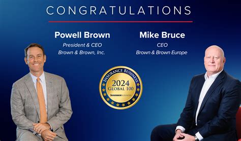 Powell Brown And Mike Bruce Make Insurance Business Global 100 Best Insurance Professionals And