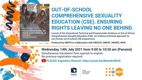 Out Of School Comprehensive Sexuality Education “ensuring Rights Leaving No One Behind” Youtube