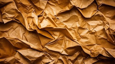 Rustic Earthy Crumpled Paper Texture In Brown Shade Antique Paper