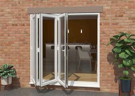 White Mm Upvc Bi Fold Door Open Out L Upvc Bifold Door