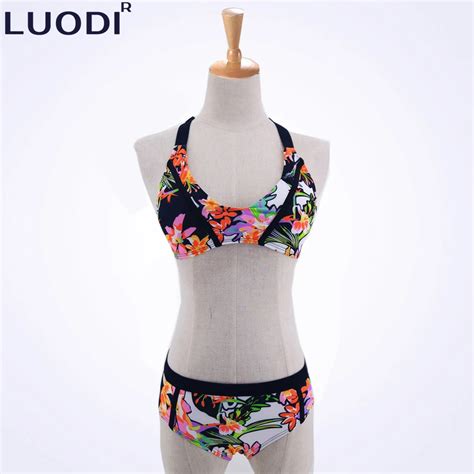 Floral Bikini Set 2018 Summer Bandage Bikinis Women Push Up Swimsuit