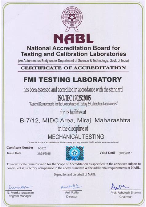 PDF FMITL NABL Certificate Hardness Test Block National