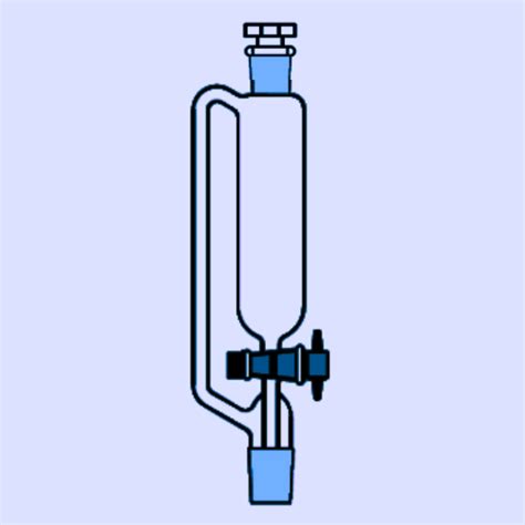 Pressure Equilising Funnel Cylindrical With Ptfe Stopcock