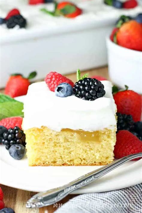 Easy Lemon Poke Cake Let S Dish Recipes