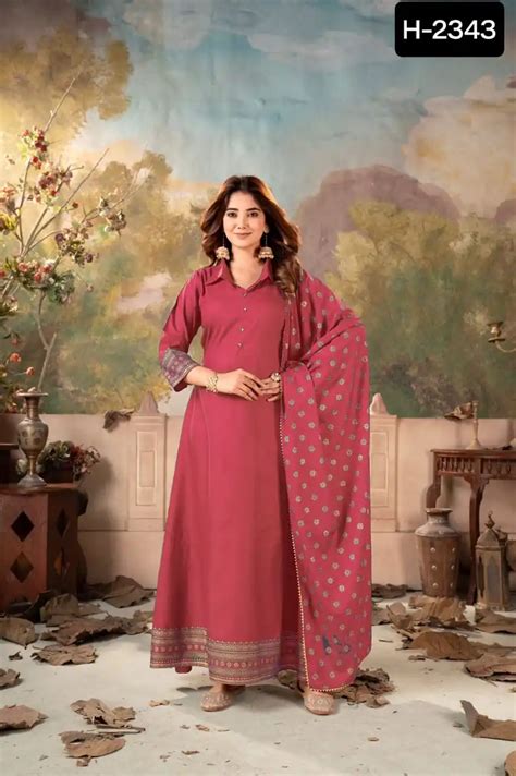 Indian And Pakistani Style Heavy Traditional Wear Cotton Lucknowi