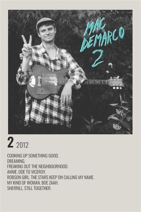 Mac Demarco 2 Poster Music Poster Band Posters Music Albums