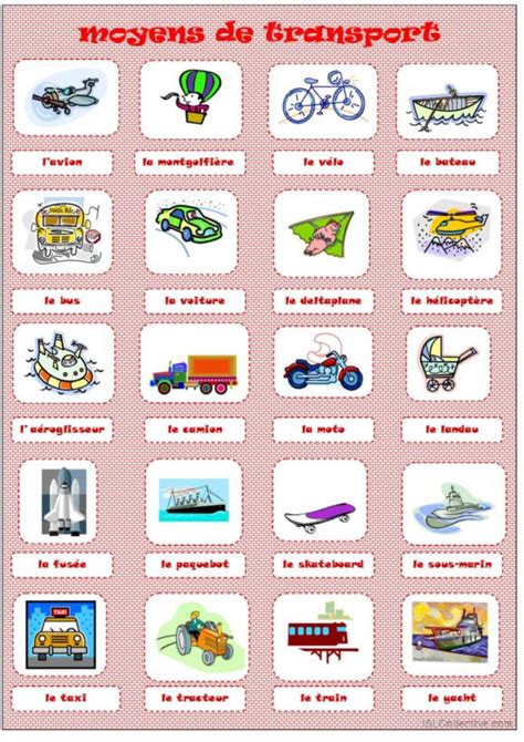 106 Transport Français FLE fiches pedagogiques pdf doc