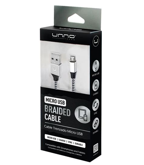 CABLE TRENZADO MICRO USB 2 0 5 PIES Importaciones Gicell