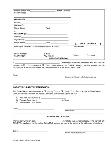 Adams County Small Claims Forms