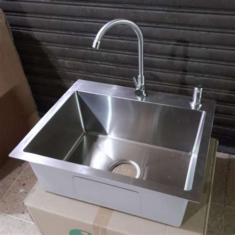 Jual Kitchen Sink 6045 Stainless Sus 304 Paket Kran Lengkap Bcp 6045