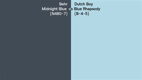 Behr Midnight Blue N Vs Dutch Boy Blue Rhapsody B Side By