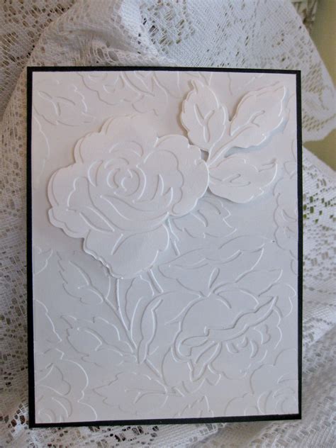 Embossed Rose Card and Matching Dies by Anna Griffin