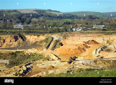 Rock Common Quarry West Sussex A Proposed Landfill Site Washington West Sussex Uk 2007 Stock