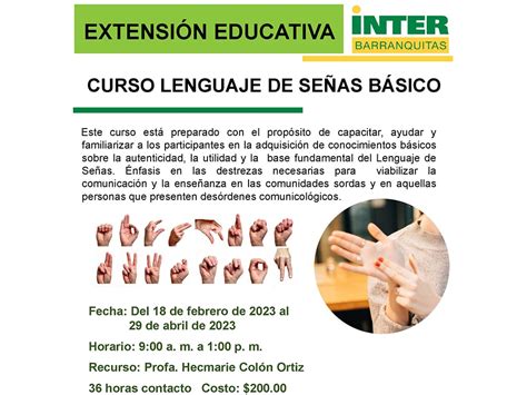 Curso Lenguaje De Señas Básico Universidad Interamericana De Puerto Rico Recinto De Barranquitas