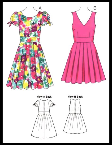 Swing Skirt Dresses Sewing Pattern2 Variations Sizes Xs Xl Kwik Sew 3682 Ebay