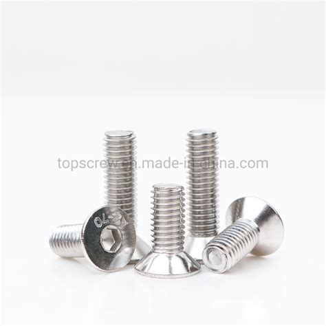 DIN7991 Stainless Steel Hexagon Socket Countersunk Head Screws China