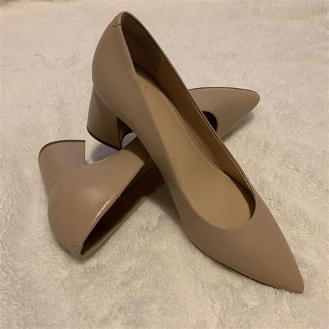 Marc Fisher Nude Block Heels Size Bottoms Of Depop