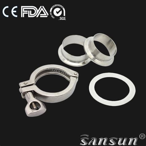 Food Processing Hygienic Sanitary Stainless Steel Clamp Union Triclamp