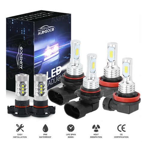 For Chevy Silverado 1500 2500 2007 2015 8000k Led Headlights Fog Bulbs Kit Ebay