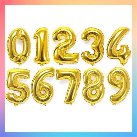 Jual Balon Angka Foil Gold Silver Balon Pesta Ulang Tahun Ballon Number