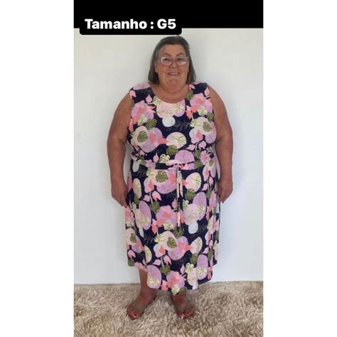 Vestido Plus Size Regata Tamanho G Ref Tecido Liganete