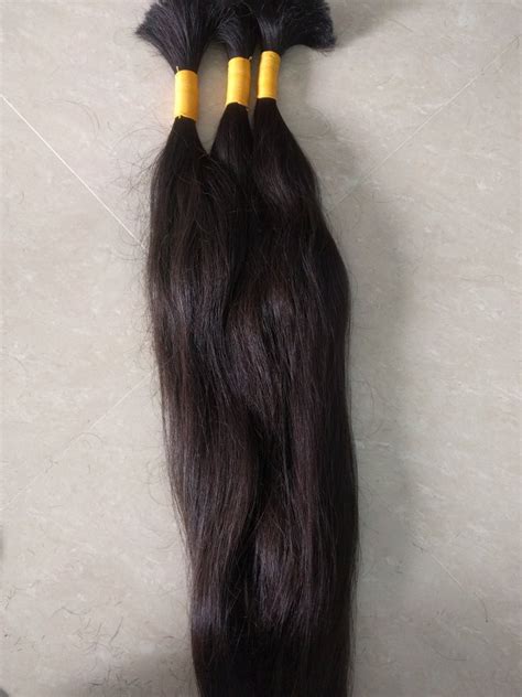 Virgin Remy Human Hair Remy Bulk Single Drawn Indian Human Hair Pack