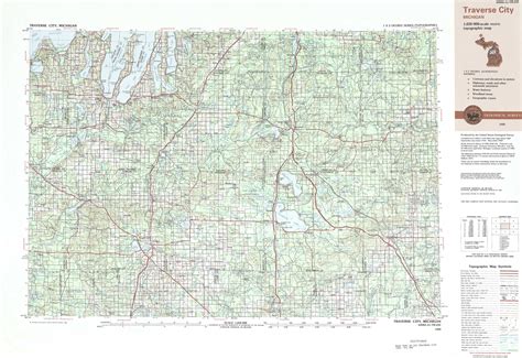 Traverse City Topographic Maps Mi Usgs Topo Quad 44084a1 At 1