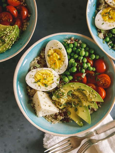 Savory Breakfast Grain Bowl Spoon Fork Bacon