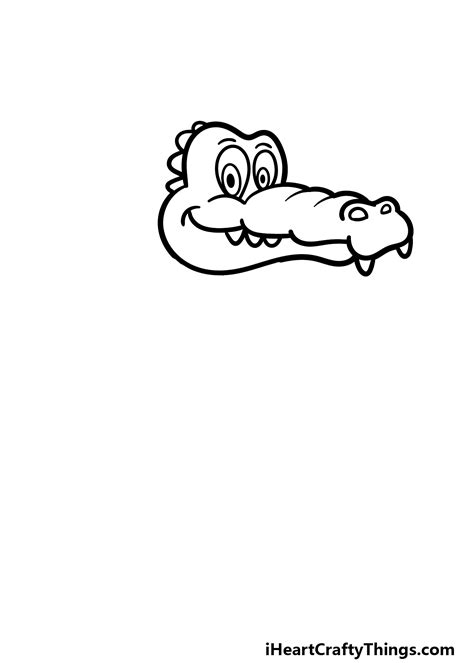 Alligator Head Drawing