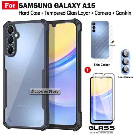 Layar 4in1 เคส Samsung Galaxy A15 4g 5g กันกระแทก ฟรี ป้องกันรอยขีดข่วน