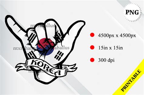 Korea Shaka Hand Flag Graphic By Rahallus Ntx Creative Fabrica