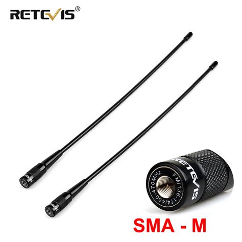 Pcs Retevis Rhd Sma M Antenna Vhf Uhf Dual Band Antenna For Yaesu