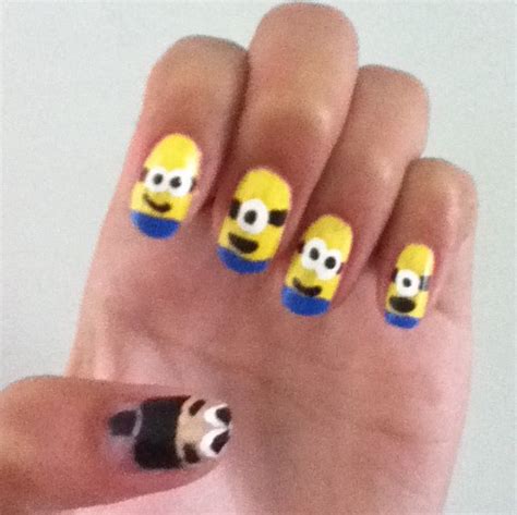 Despicable Me Nails Inspired From Cutepolish Nails Nail Art Cute