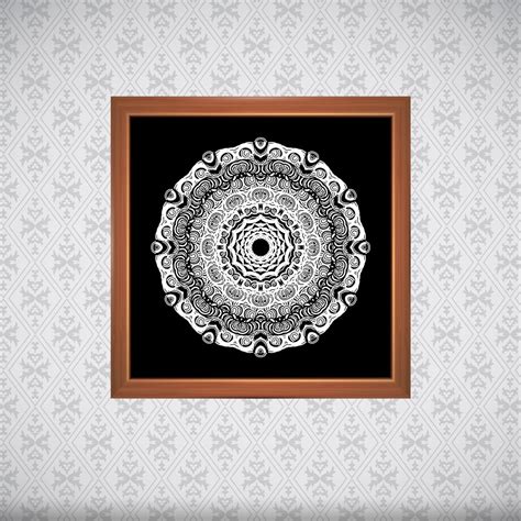 Quadro Mandalas Branco E Preto Pb X Cm No Elo Art No Quadro