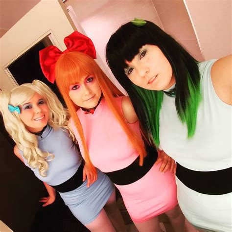 Powerpuff Girls Blossom Bubbles Buttercup Cosplay Costume | Girl group halloween costumes, Cute ...