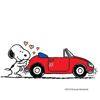 Snoopy S Snazzy Car Snoopy Peanuts Pinterest