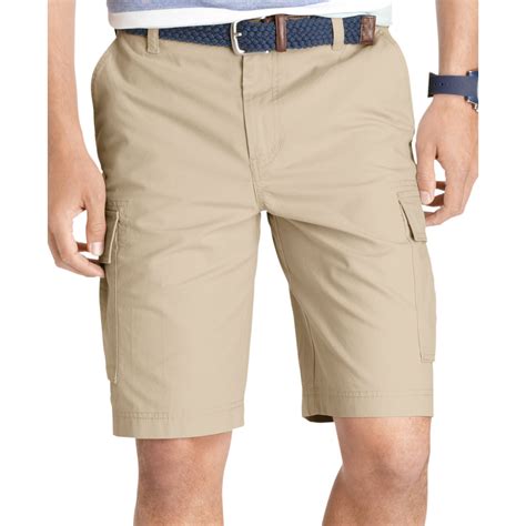 Izod Slub Cargo Shorts In Khaki For Men Cedarwood Khaki Lyst