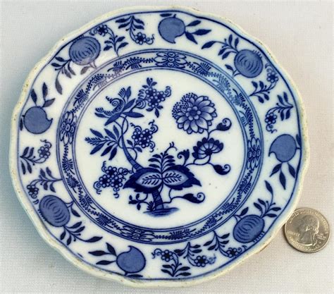 Lot Antique Meissen Cauldon England Small Porcelain Blue Onion Plate